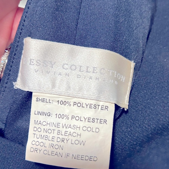 Essy Collection Vivian Diamond Midnight Blue Gown - Picture 6 of 7